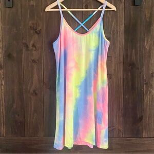 Shein curve OXL Tie dye cami slip mini shirt dress